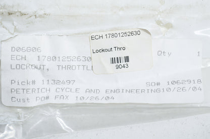 New OEM Echo Throttle Lockout SHC 210 211 212 SRM 2100 22GES 261SB 360SL NOS