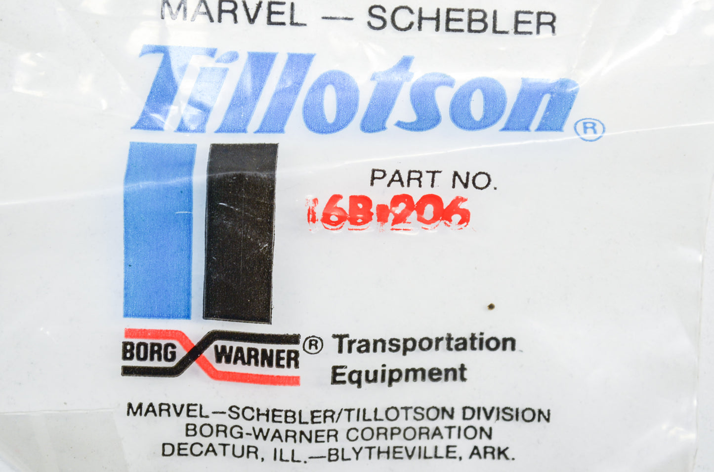 New Tillotson Intake Gasket HI NOS