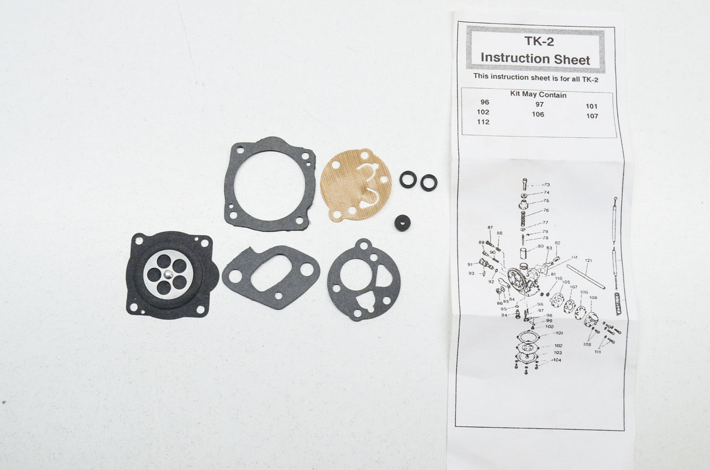 New Tillotson TK-2 Rebuild Kit NOS