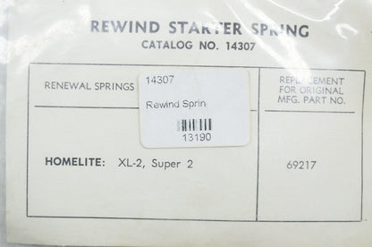 Rewind Spring Homelite XL-2 Super 2 NOS