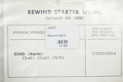 Rewind Spring Echo CS-451 CS-601 CS-701 NOS