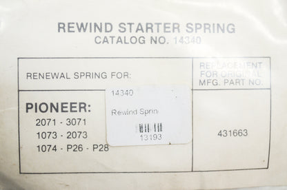 Rewind Spring Pioneer 2071 1073 1074 NOS