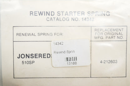 Aftermarket 14342, 4-212603 Rewind Spring Jonsereds 510SP NOS