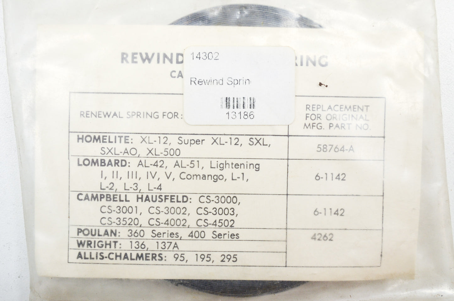 Rewind Spring NOS