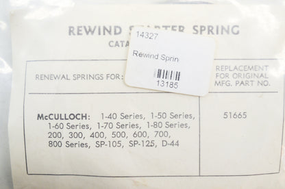 Rewind Spring McCulloch NOS