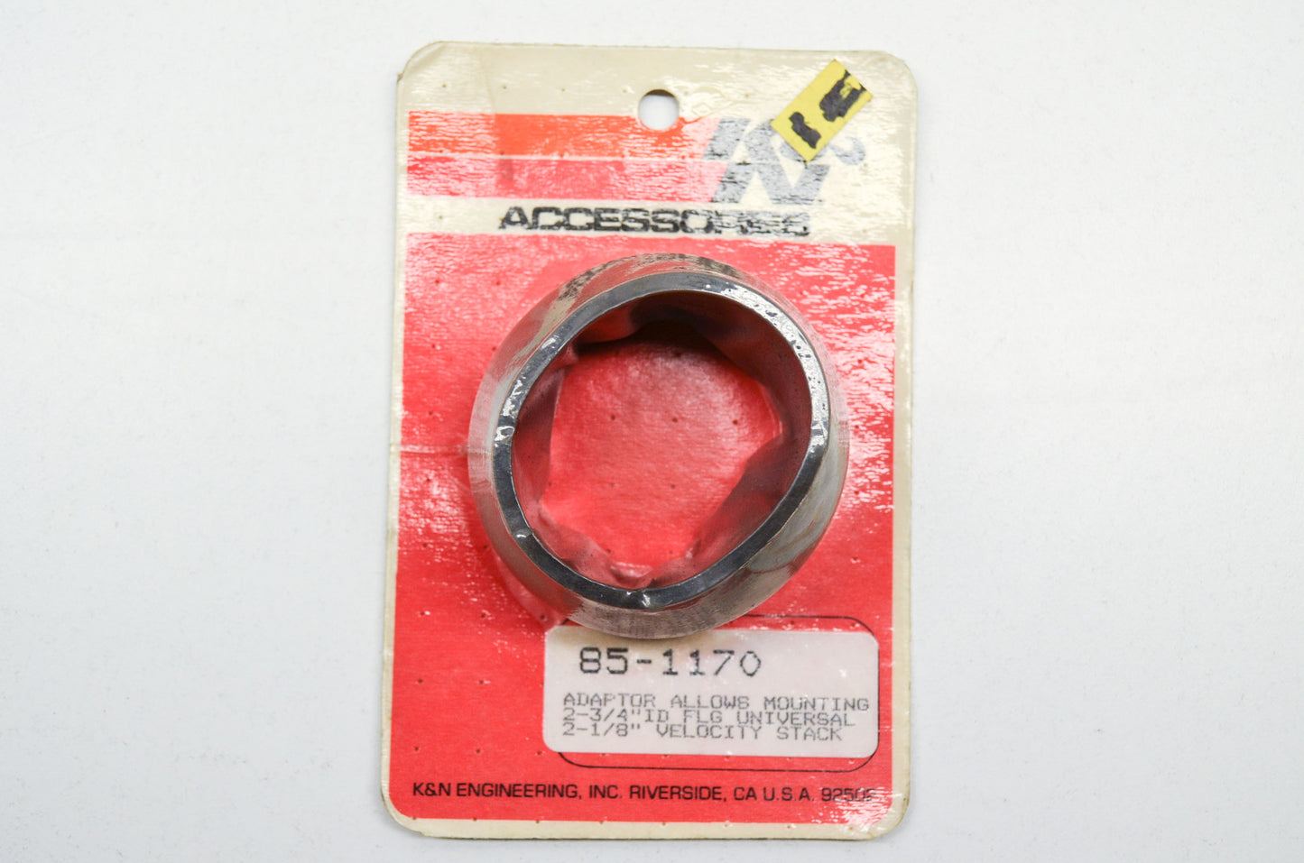 New K&N Adaptor 2-3/4' to 2-1/8' NOS