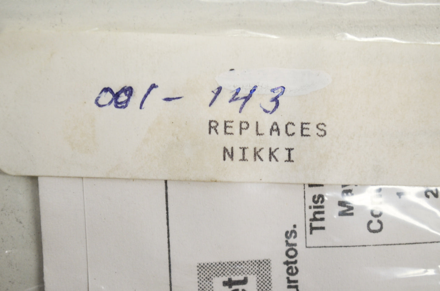 New After Market Nikki Rebuild Kit NOS