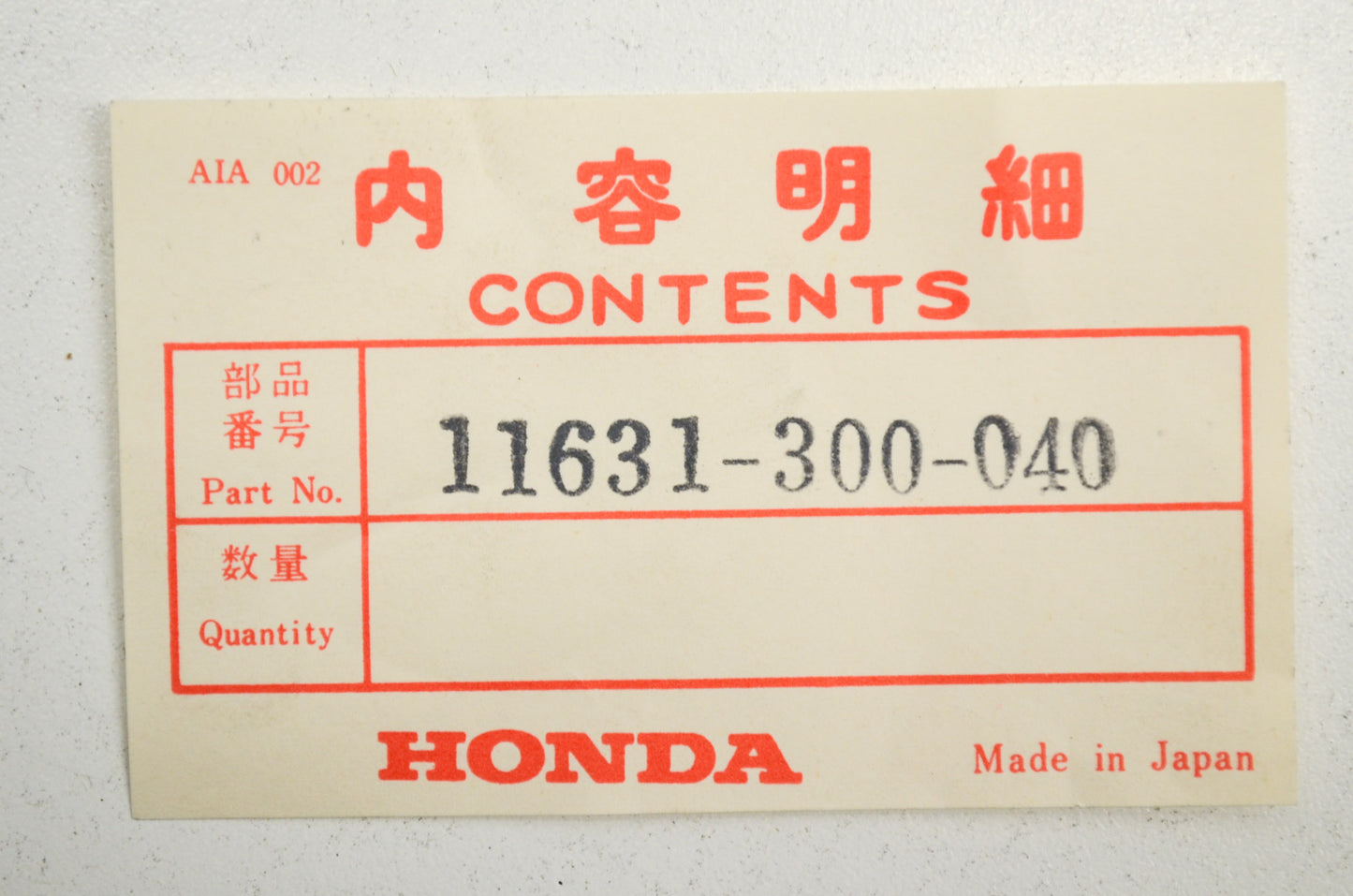 OEM Honda 11631-300-040 Alternator Cover NOS