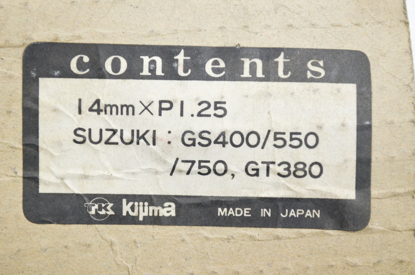 New Kijima Drain Plug Suzuki GS 400 550 750 GT380 NOS