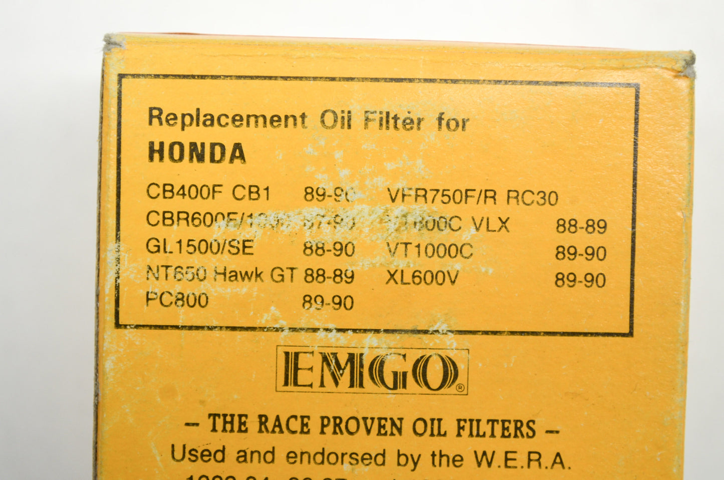 New EMGO Oil Filter Black for Honda NOS