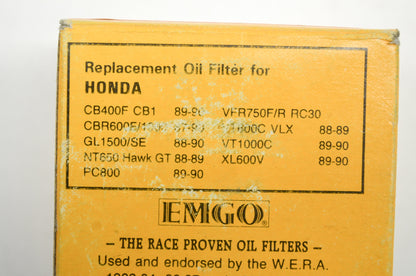 New EMGO Oil Filter Black for Honda NOS