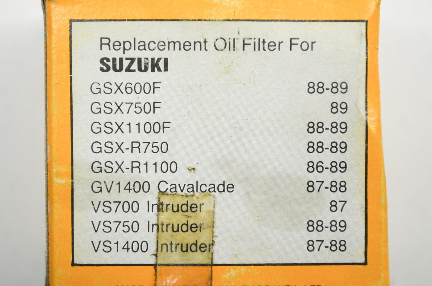 New EMGO Oil Filter Black for Suzuki NOS