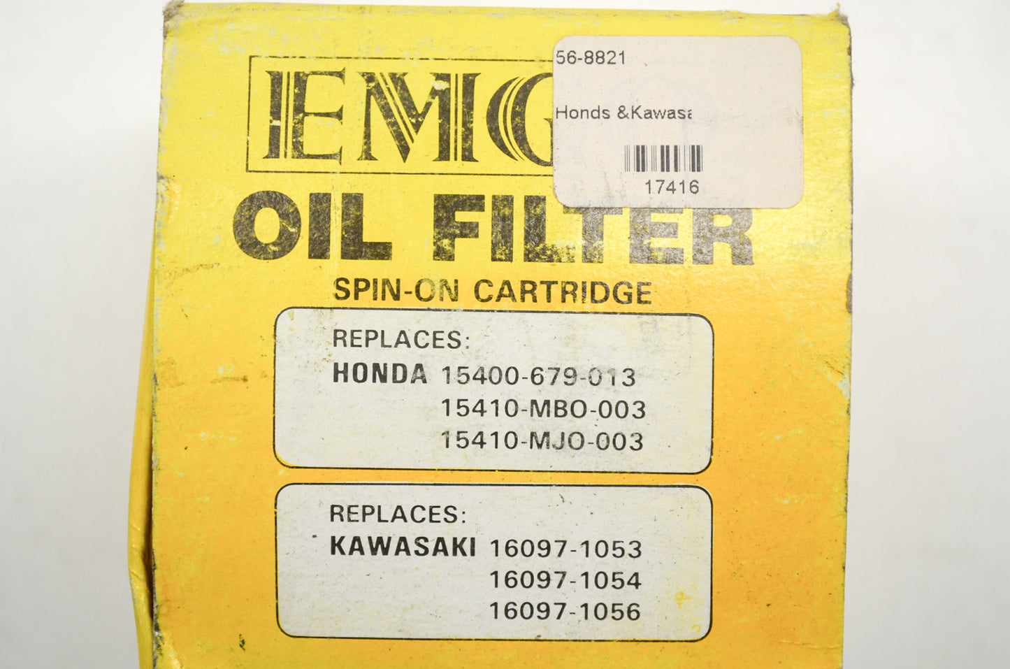 New EMGO Oil Filter Black for Honda & Kawasaki NOS