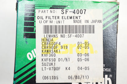 New Vesrah Oil Filter Honda CBR 600 900 Kawasaki KVF 360 350 Suzuki LT-V700 NOS