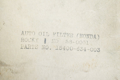 New Rocky Oil Filter Honda NOS