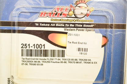 All Balls 251-1001 Tie Rod End Kit Honda NOS