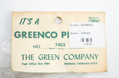 New GreenCo 3 Position Switch NOS