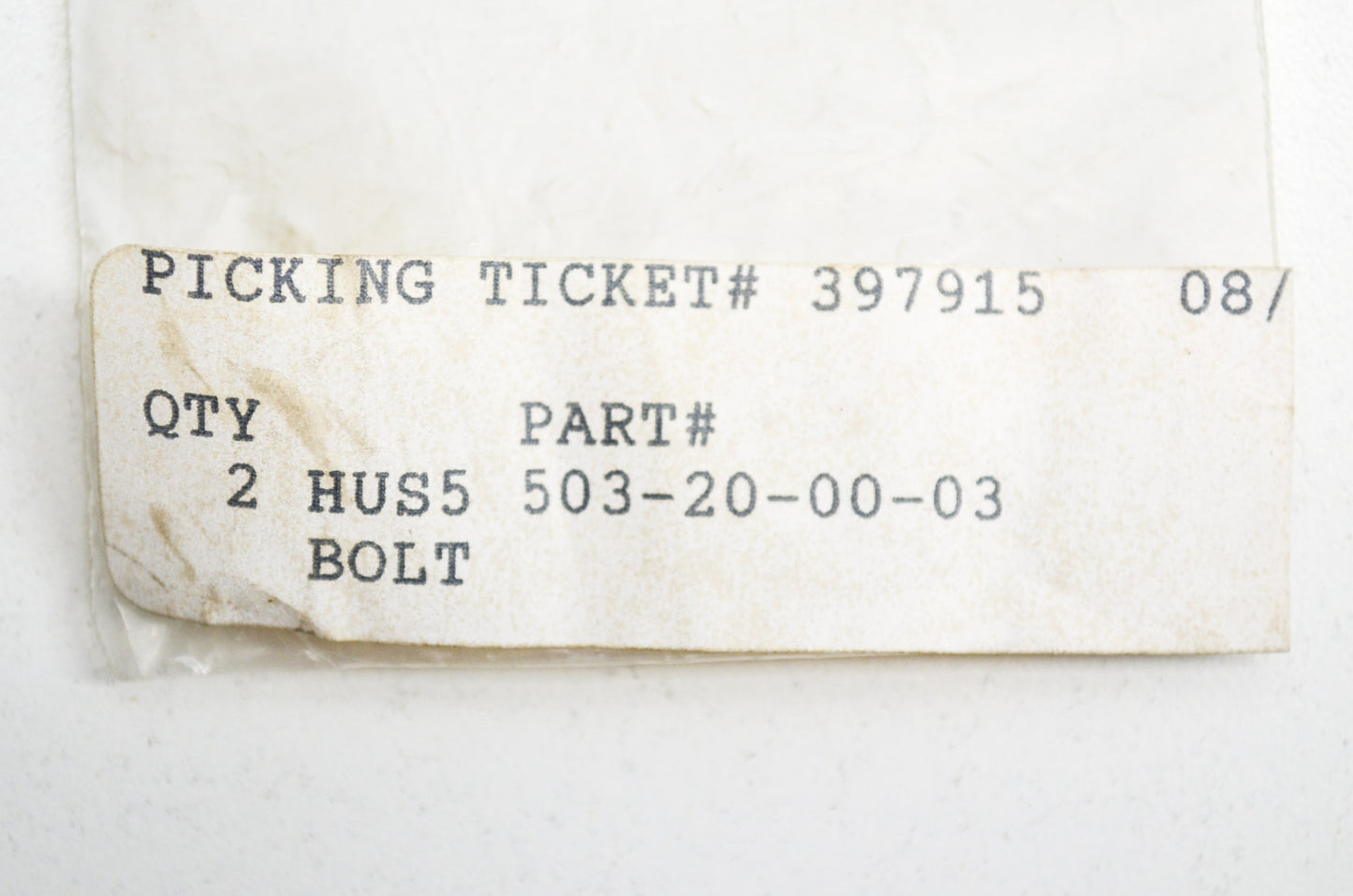 New OEM Husqvarna Bolt QTY 2 125 22 266 268 3120 371 K 03 NOS