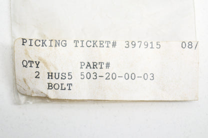 New OEM Husqvarna Bolt QTY 2 125 22 266 268 3120 371 K 03 NOS