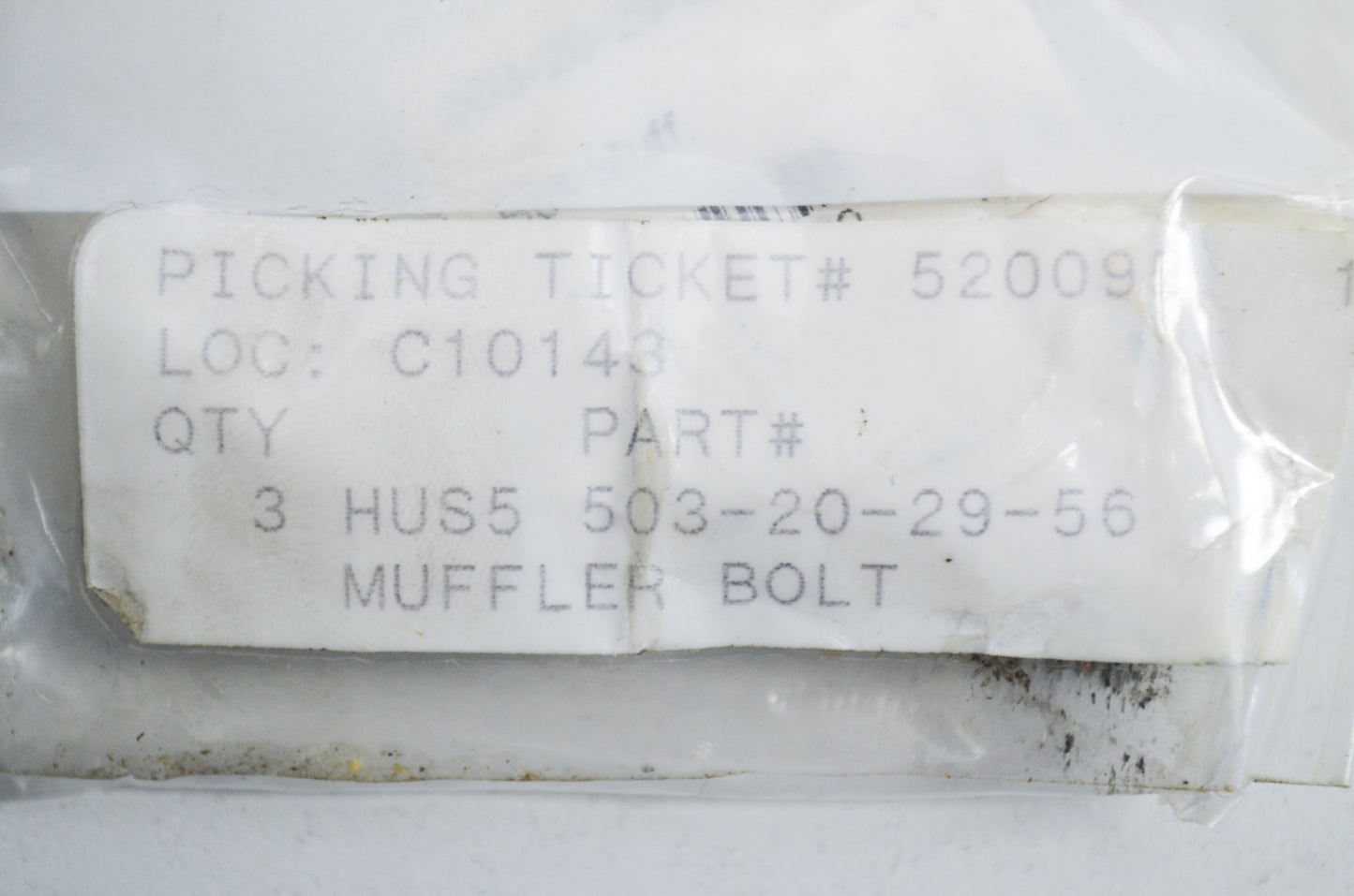 Muffler Bolt 323 325 326 Qty 3 NOS