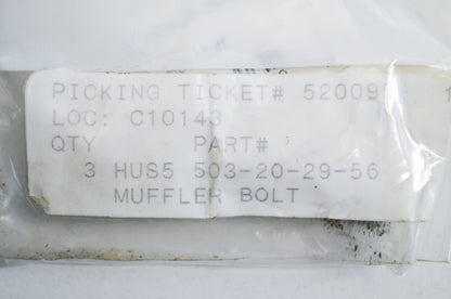Muffler Bolt 323 325 326 Qty 3 NOS