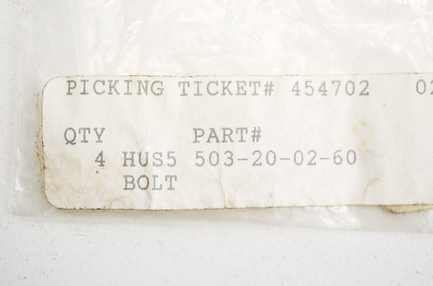 OEM Husqvarna 503200260, 503-20-02-60 Bolt Qty 4 NOS