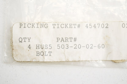 OEM Husqvarna 503200260, 503-20-02-60 Bolt Qty 4 NOS
