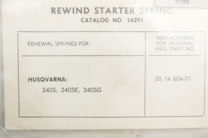 Rewind Starter Spring 240S 240SE 240SG NOS
