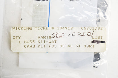New OEM Husqvarna Carburetor Kit 35 33 40 51 39R NOS