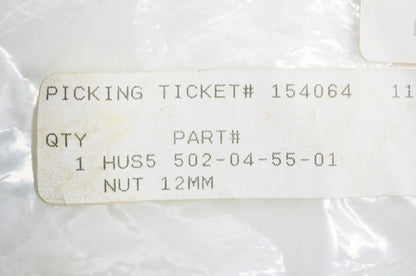Locknut 12mm 120 125 132 165 22 R 235 R 240 R 250 RX 36 R Qty 5 NOS