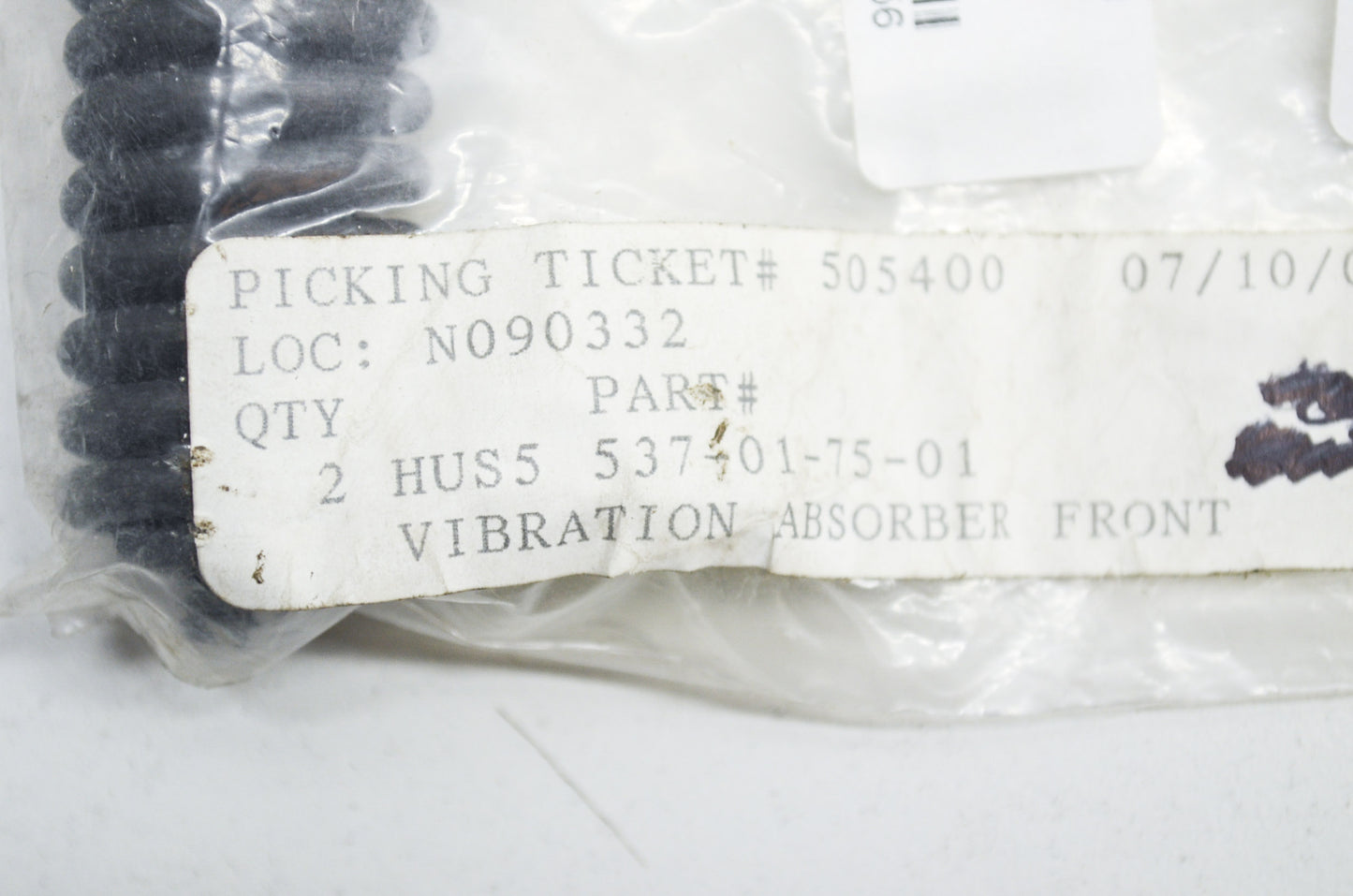 OEM Husqvarna 537017501, 537-01-75-01 Front Vibration Absorber 385 EPA 390 NOS