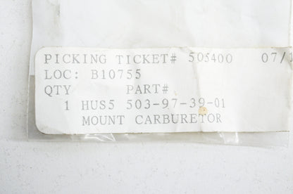 New OEM Husqvarna Carburetor Mount 395 EPA NOS