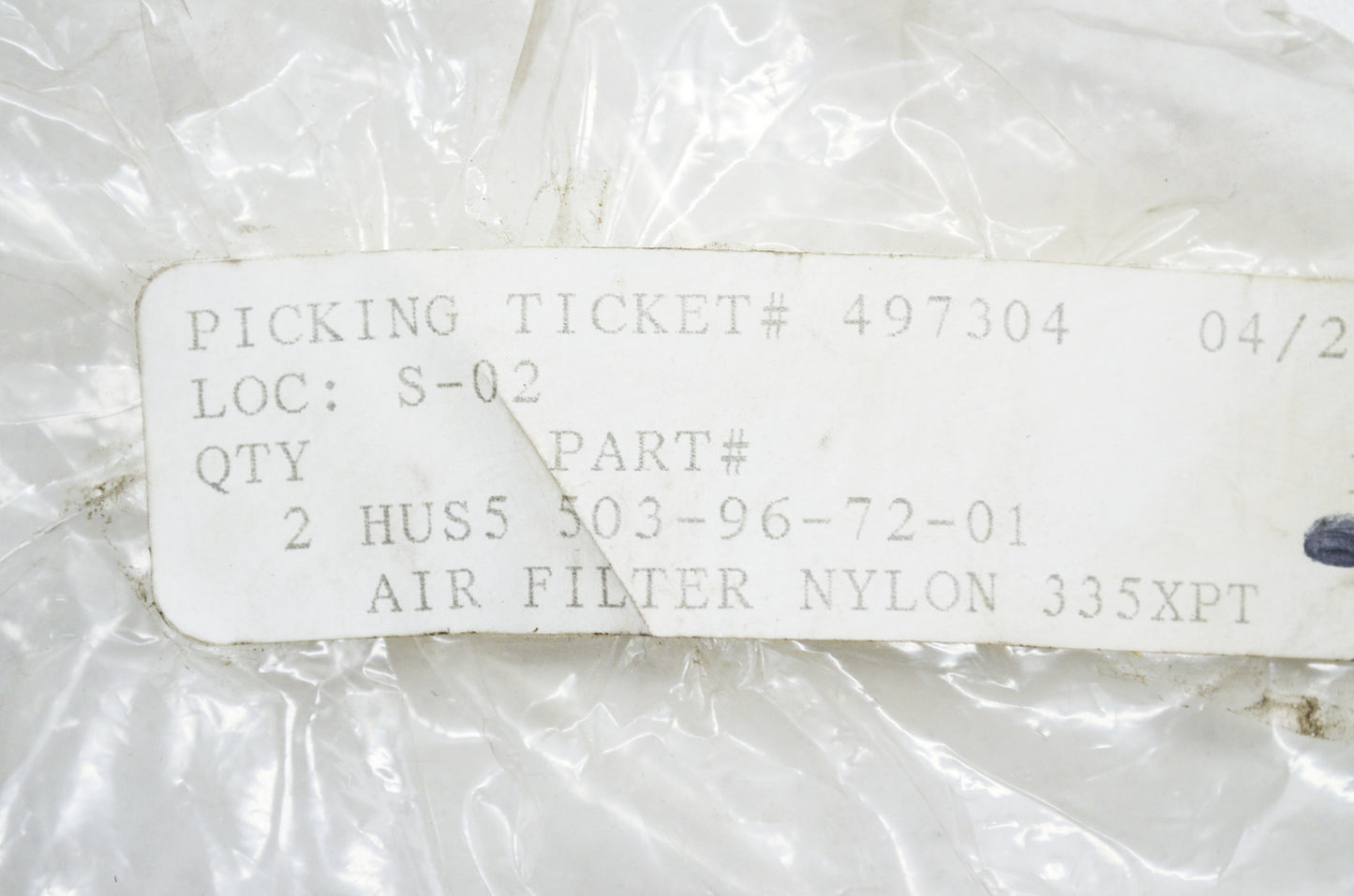 Nylon Air Filter 334 T 335 XPT NOS