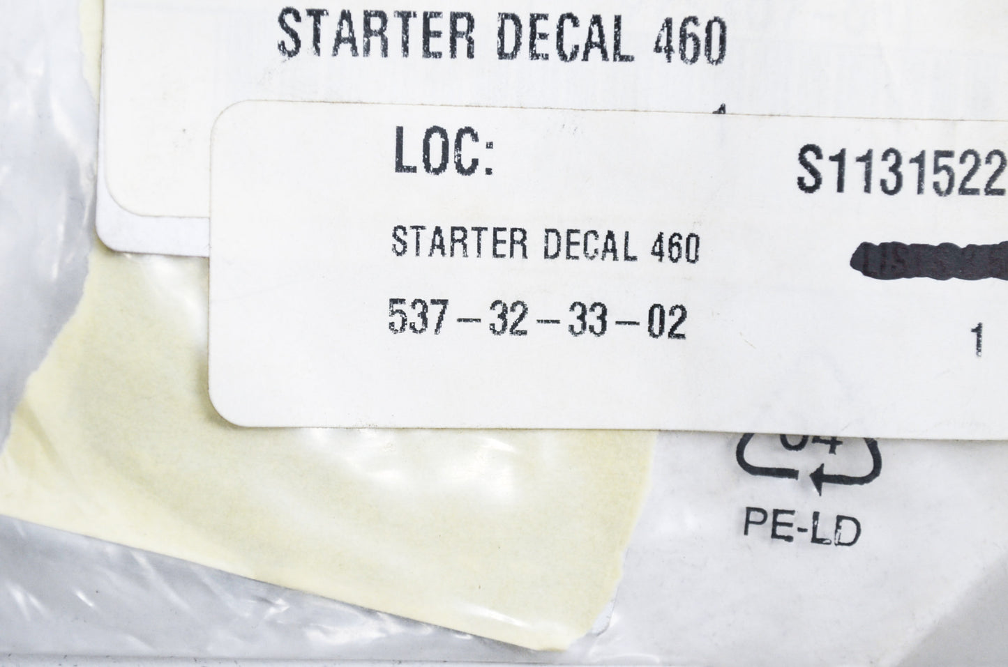 New OEM Husqvarna Starter Decal 455 Rancher 460 NOS