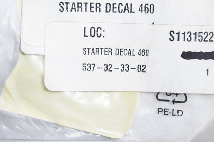 New OEM Husqvarna Starter Decal 455 Rancher 460 NOS