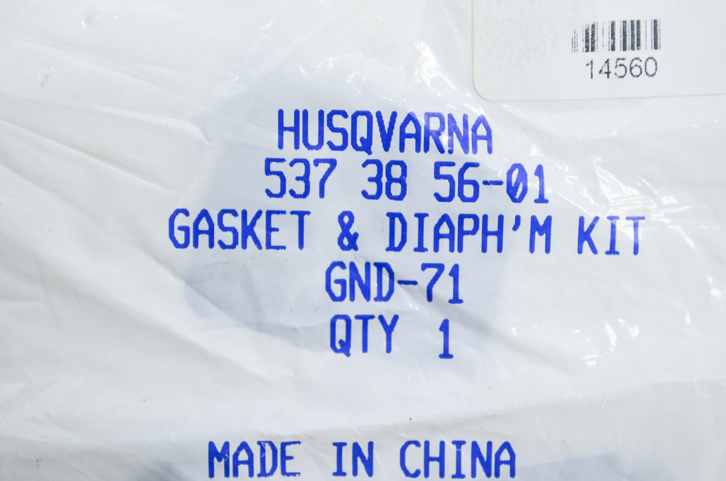 Gasket & Diaphragm Kit NOS