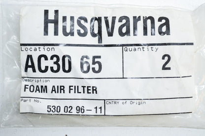 Foam Air Filter 122 HBV Qty 2 NOS