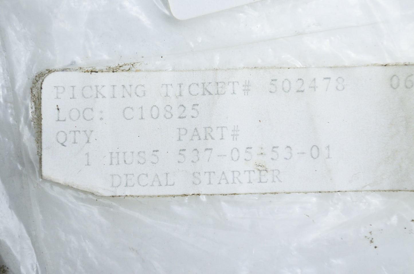 New OEM Husqvarna Starter Decal 395XP NOS