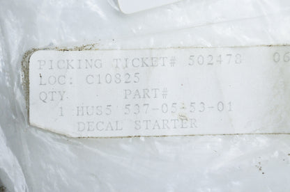 New OEM Husqvarna Starter Decal 395XP NOS