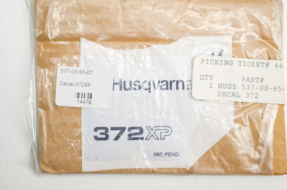 New OEM Husqvarna Decal 362 Special 372 EPA NOS