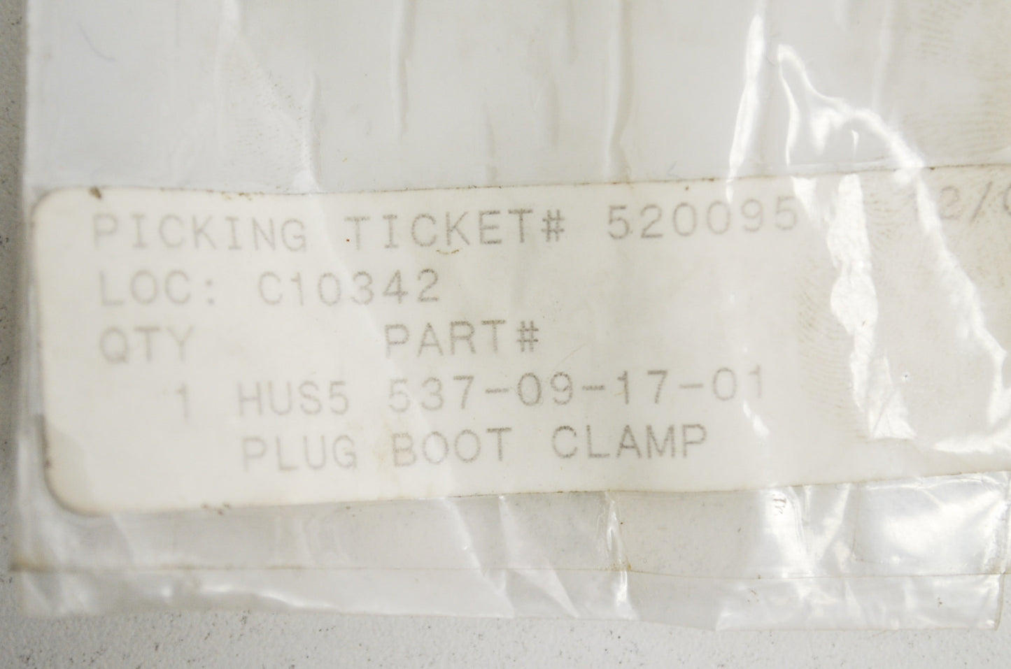 Boot Plug Clamp 323 325 326 327 NOS