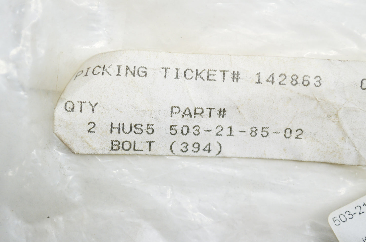New OEM Husqvarna Bolt 394 QTY 2 NOS