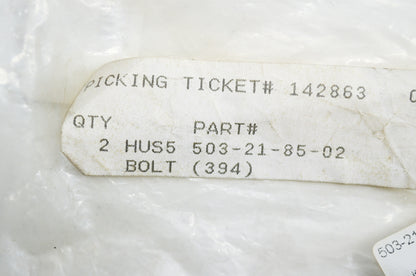 New OEM Husqvarna Bolt 394 QTY 2 NOS