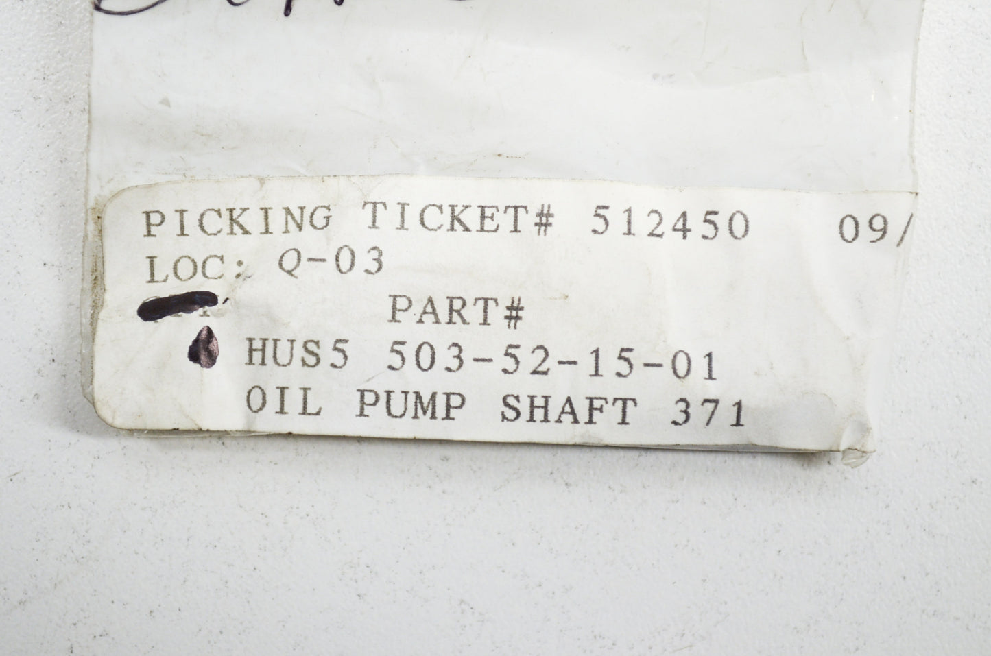 Oil Pump Shaft NOS