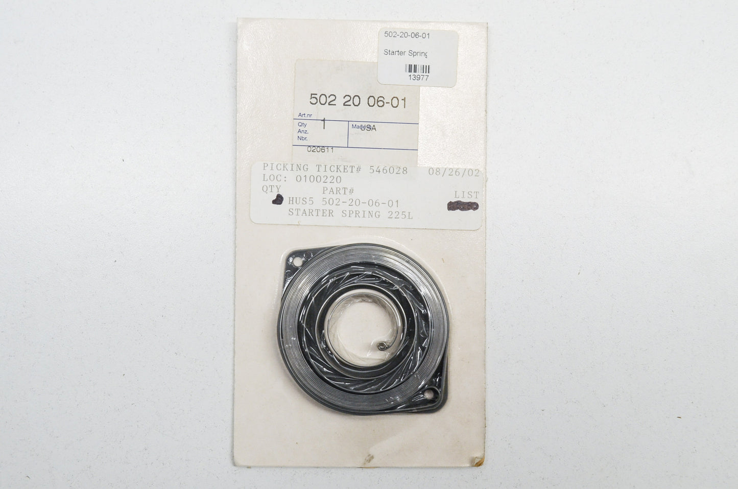 New OEM Husqvarna Starter Spring 225 227 232 343 345 NOS