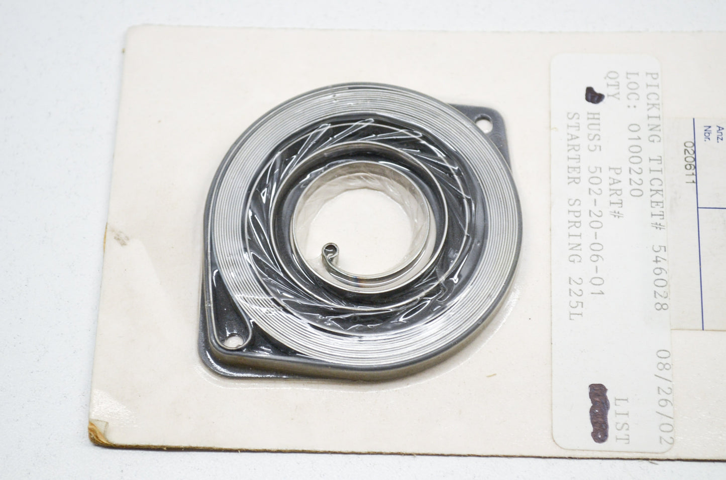 New OEM Husqvarna Starter Spring 225 227 232 343 345 NOS