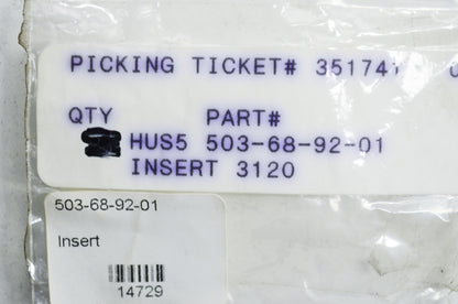 OEM Husqvarna 503689201, 503-68-92-01 Insert 3120 NOS