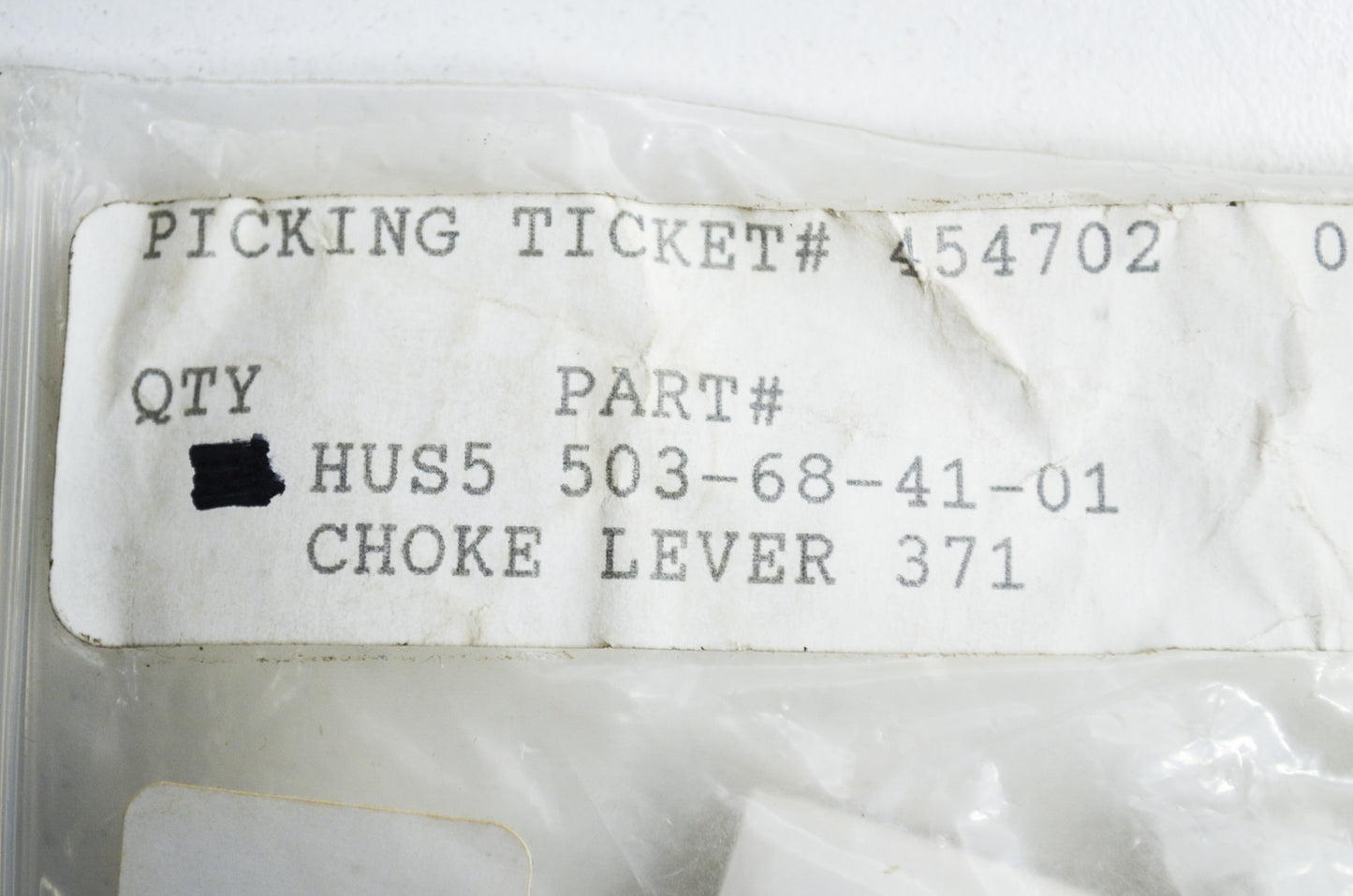 Choke Lever 362 365 371 372 375 385 390 395 Qty 2 NOS