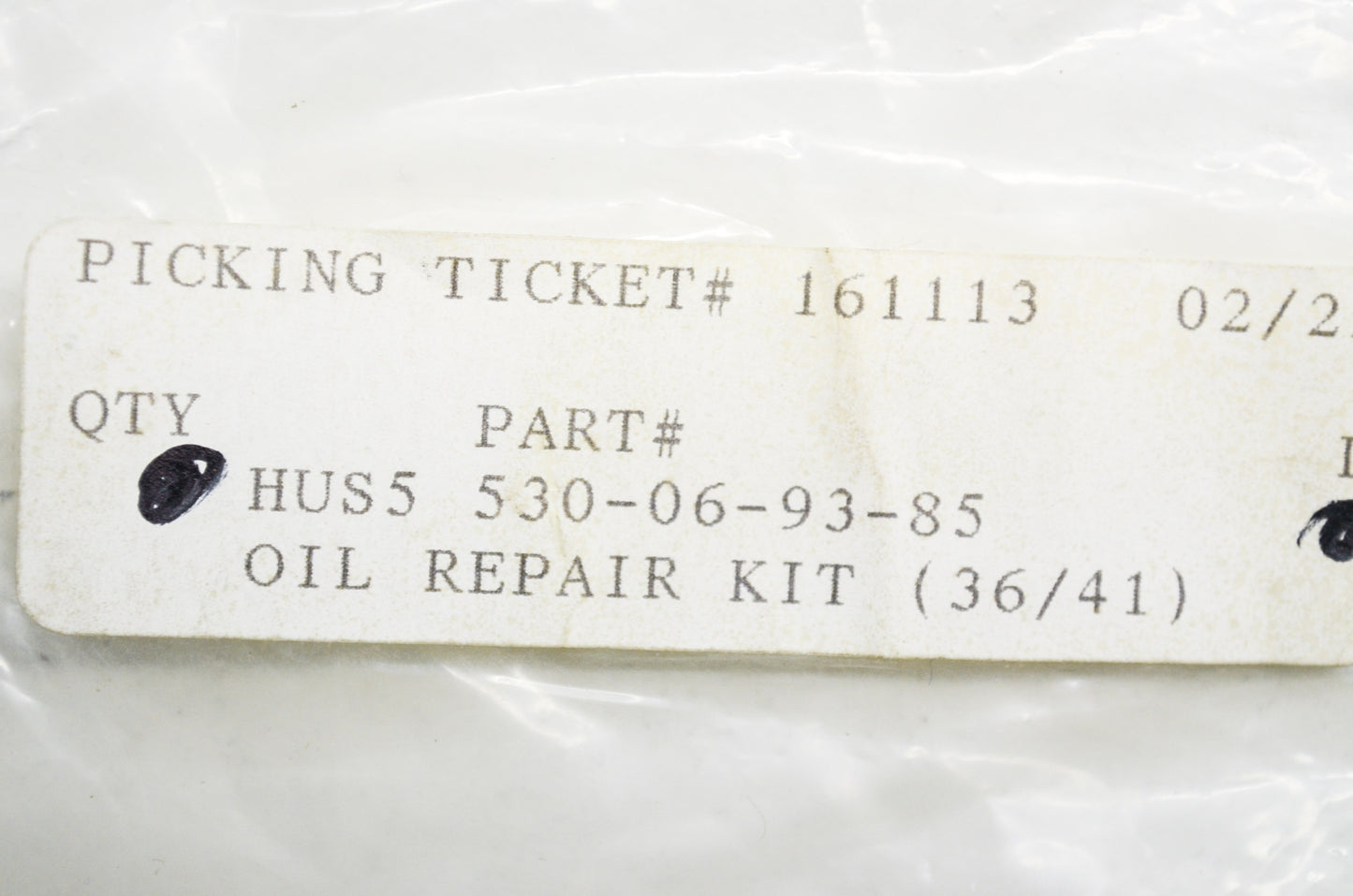 Oil Repair Kit 137 142 NOS