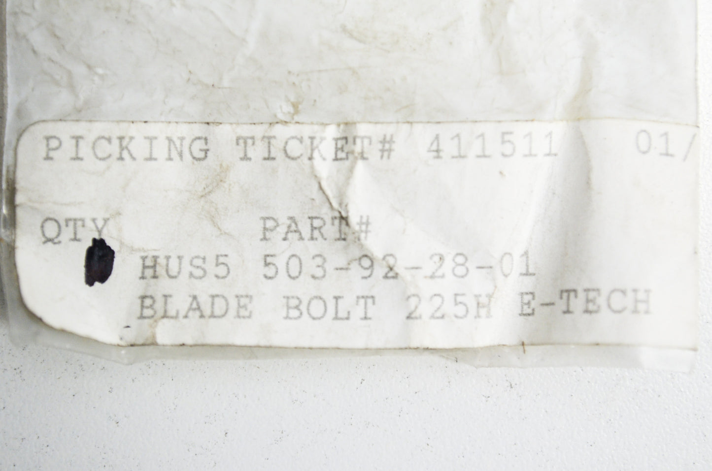 Blade Bolt 225H E-Tech Qty 4 NOS